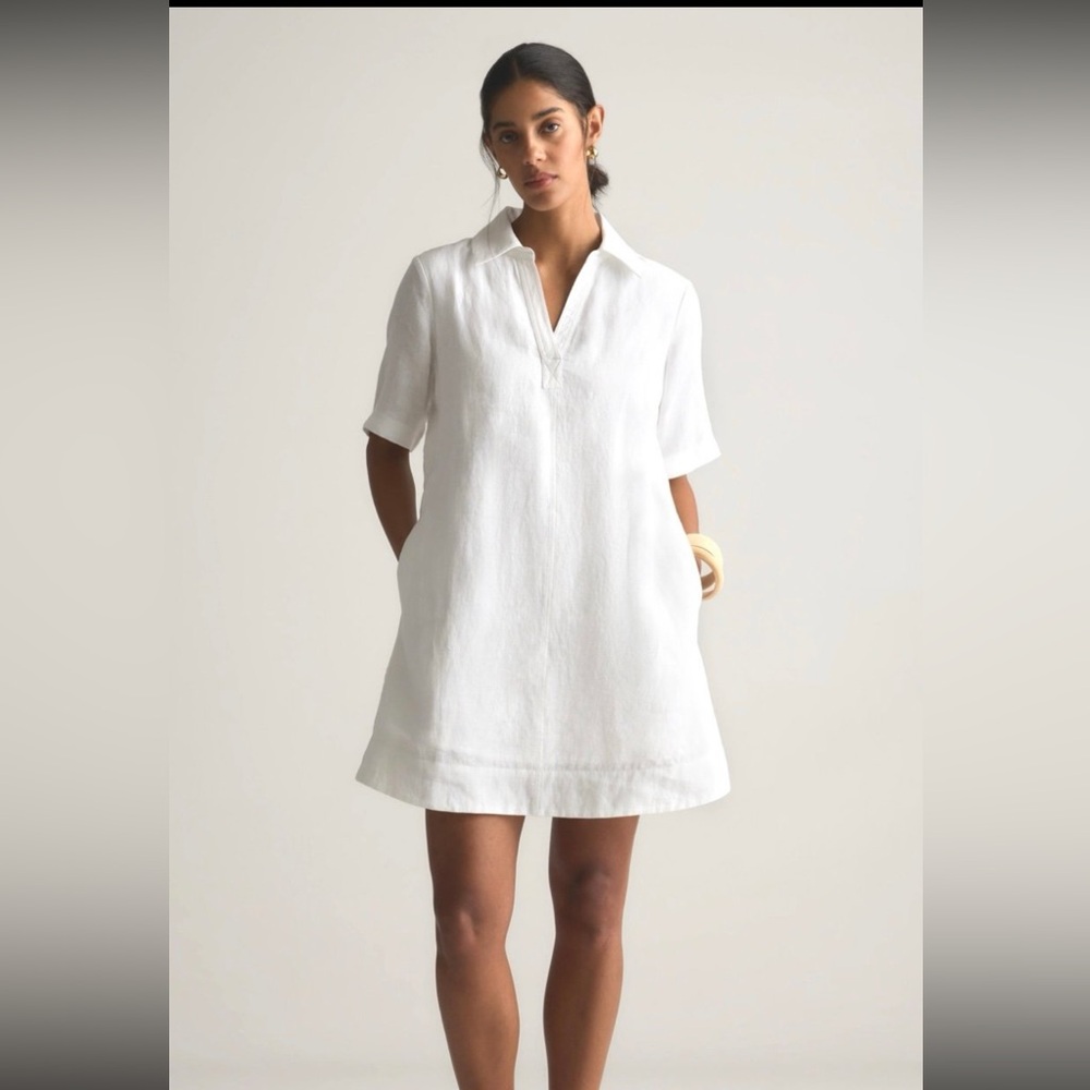 Quince - White Short Sleeve Dress 
NWT
XS